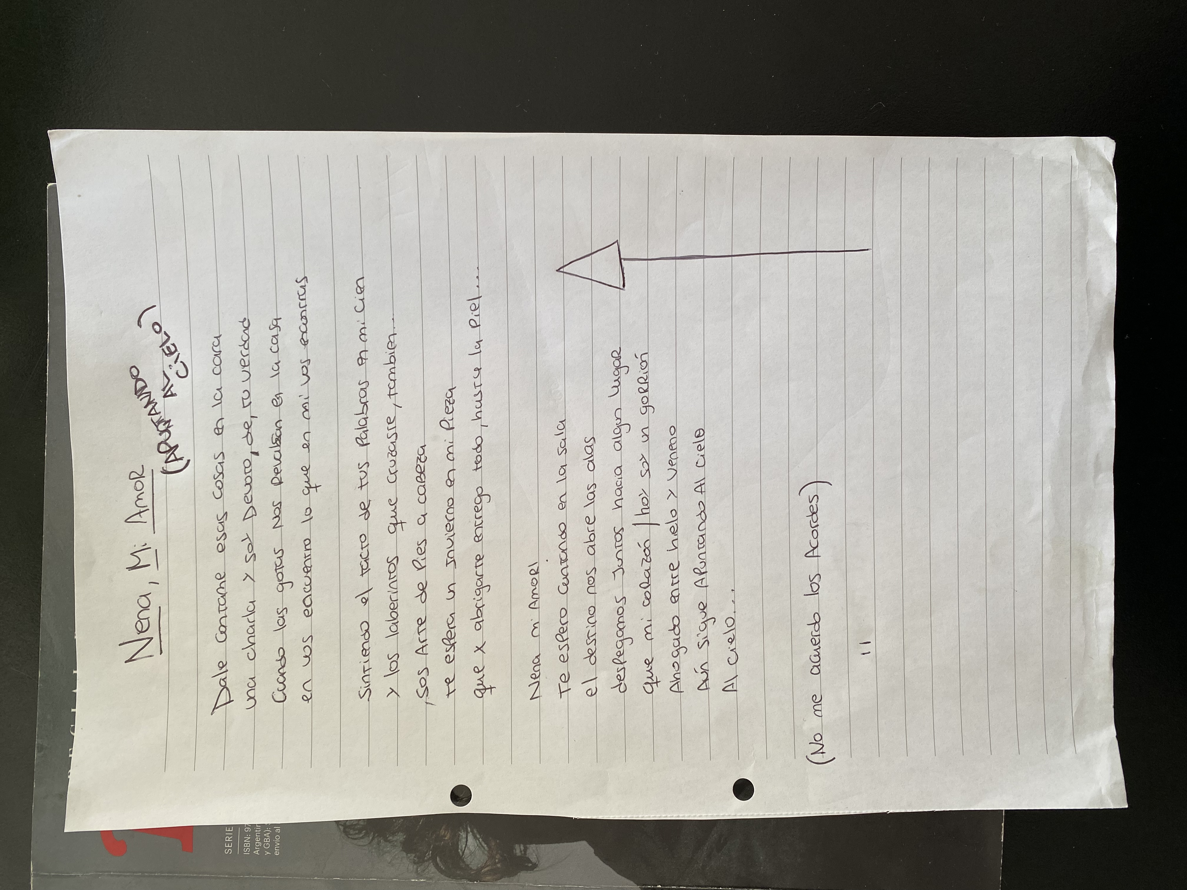 Letra de Nena, Mi Amor